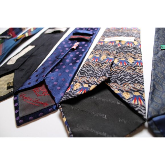 Lot of 6 Mens Neckties Retro Various Styles Patterns Colors English Laundry MET - Picture 8 of 10